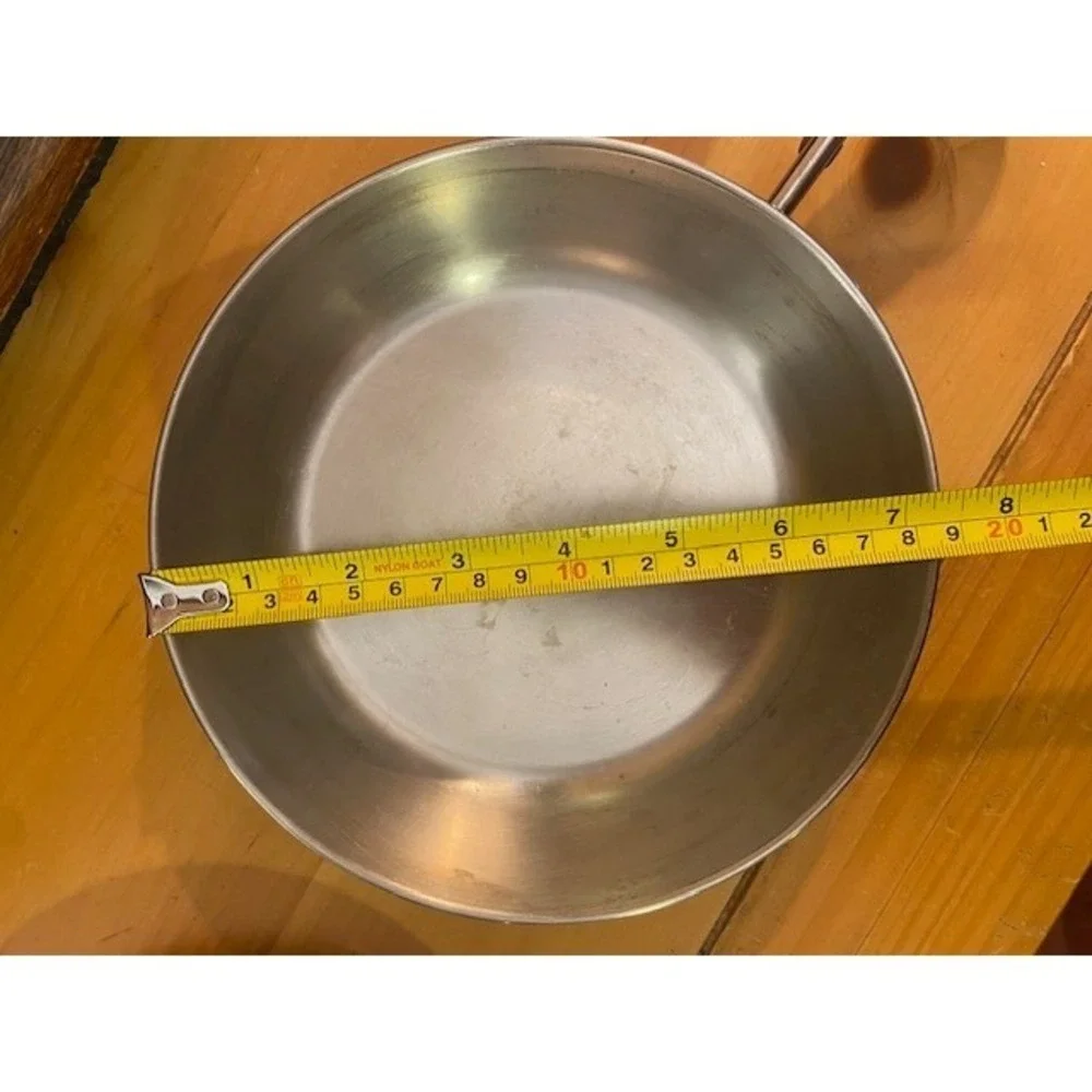 Revere Ware 7 Inch Skillet Copper Clad Bottom Stainless Steel Pan with Lid 91f